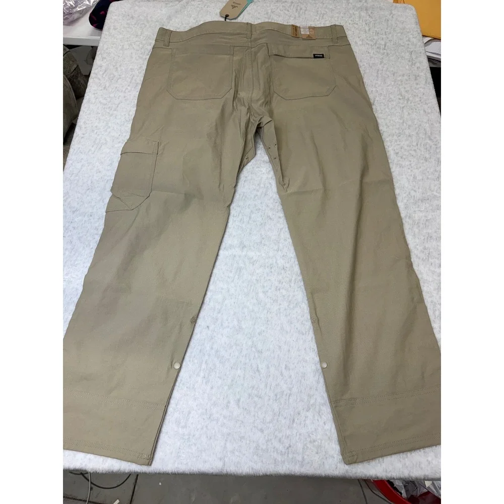 Prana Stretch Zion Slim Pant II Sandbar Tan Mens 42x30 Hiking Cargo 1969831 NEW